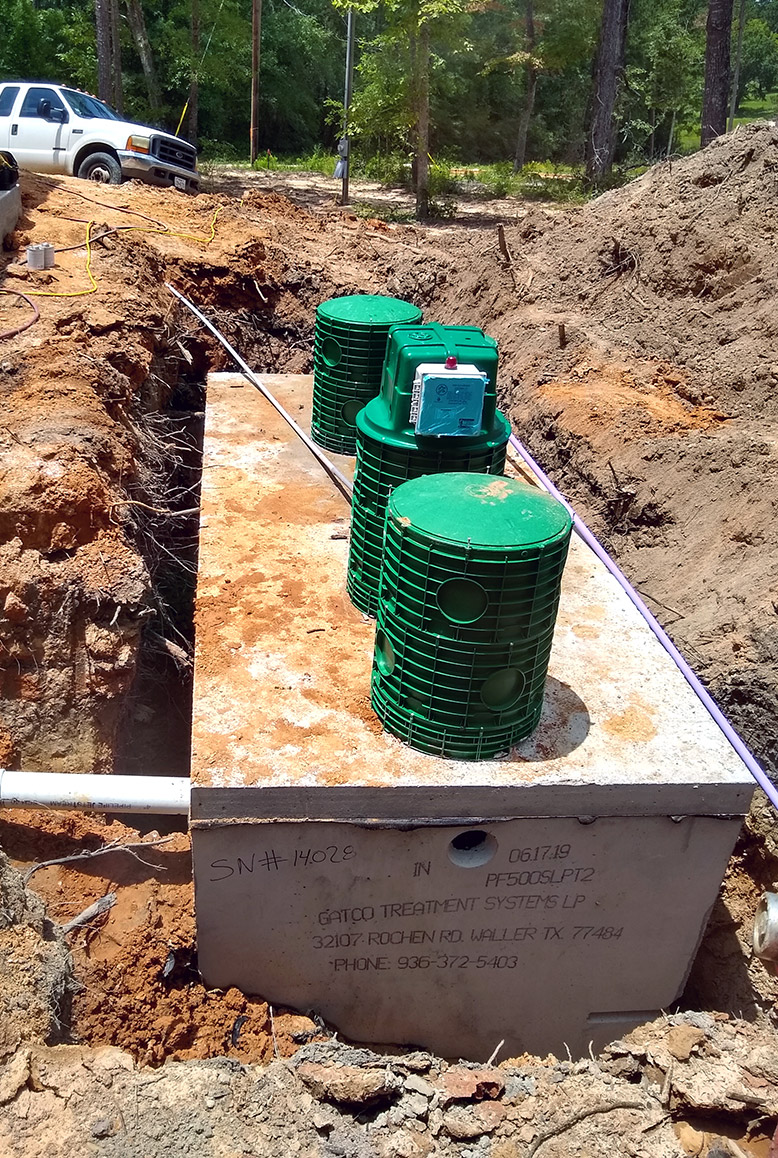 Aerobic Septic System Installation in Ground